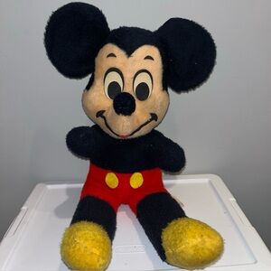 Vintage Mickey Mouse Plush Walt Disney Character Stuffed Animal made in USA 25"